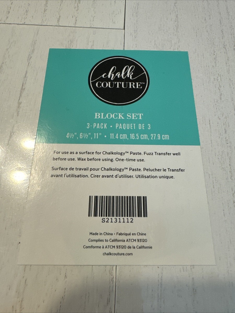 CHALK COUTURE Wood Block Set 4.5”, 6.5” & 11” For Crafting