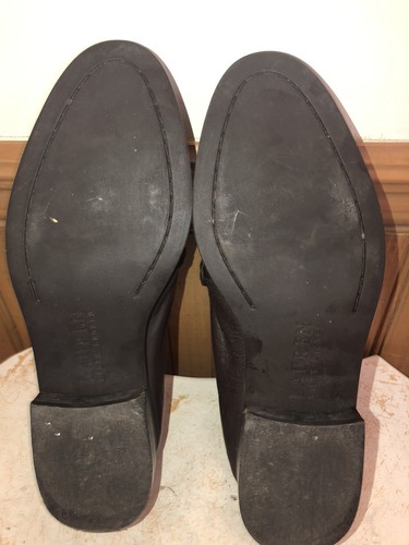 Women's Lauren Ralph Lauren KAYLN GOLD Buckle Slip-on Loafers Brown Leather 7B - Picture 8 of 10