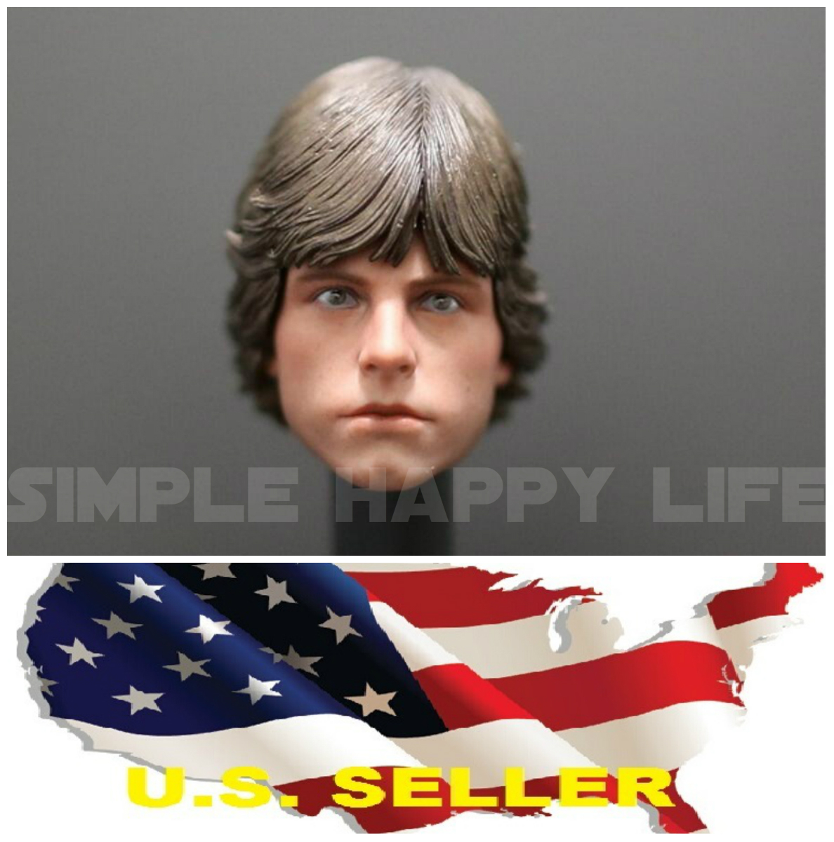 1&sol;6 Luke Skywalker Head Sculpt for Star Wars Hot Toys Body DX07 phicen USA