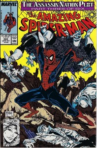 AMAZING-SPIDER-MAN-1963-series-322-VF-McFarlane-cover-art-Marvel-1989