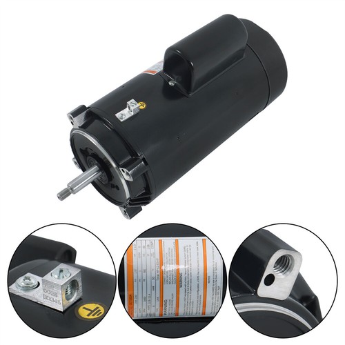 W/ GO-KIT-3 UST1252 2 1/2-Horsepower Up-Rated Round Flange Replacement Motor 56J - Picture 5 of 18