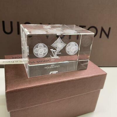 LOUIS VUITTON Monogram Crystal Paper Weight VIP Gift Item LOUIS VUITTON Monogram Crystal Paper Weight VIP Gift Item