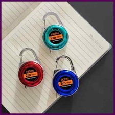1pc Mini Keychain Tape Measure 2m Steel Tape Measure Delicate Small Steel Ruler