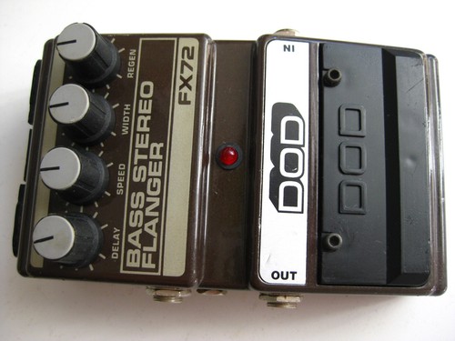 Vintage DOD FX72 Bass Stereo Flanger Guitar Effect Pedal USA