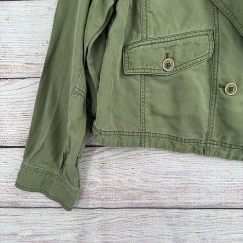 Anthropologie Cropped Military Jacket Women's Size Medium Green - Picture 5 of 13