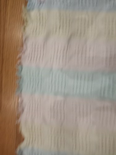 Vintage Japan All Mine 100% Acrylic Knit Baby Blanket Pastels Waffle Weave - Picture 19 of 23