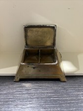Antique Brass Stamp Box, Egyptian,  2 Slots