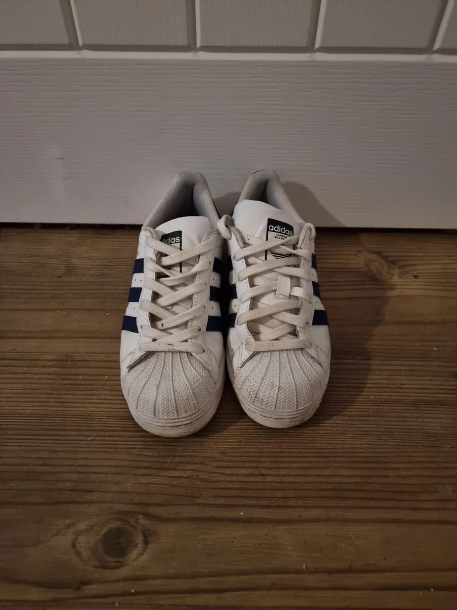 Adidas Superstar Navy And White Shell Toe Uk Size 3 eBay