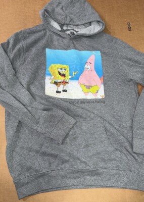 Nickelodeon spongebob squarepants hoodiE MEME SIZE XL PRE-OWNED