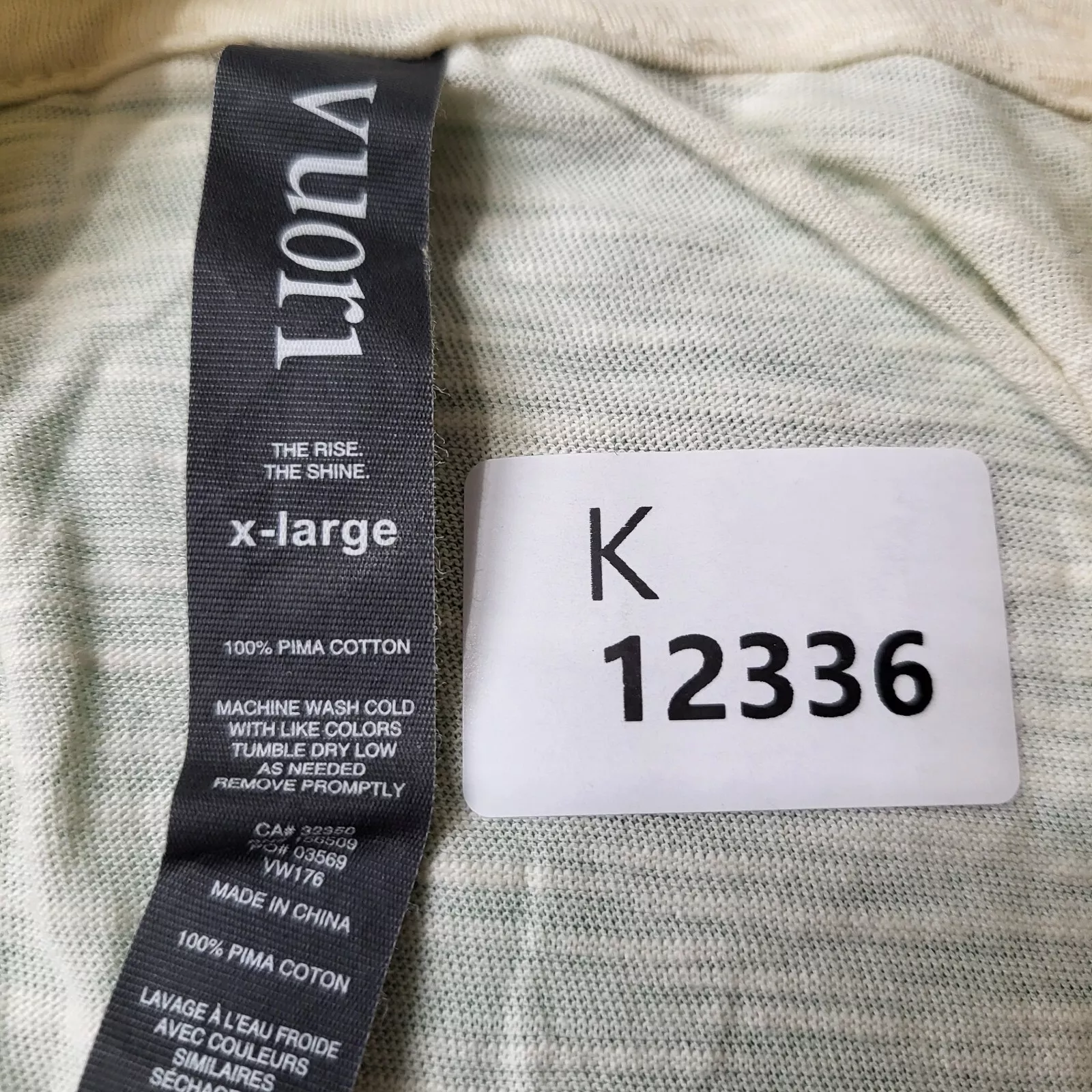 vuori activewear cropped short sleeve thin shirt