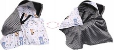 Baby Car Seat Hooded Blanket Double-sided Forest friends