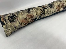 1 Kitty Cat Kitten Tapestry Door Stop Doorway Draft Guard Air Wind Block Stopper