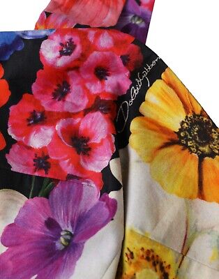 DOLCE & GABBANA Top Multicolor Floral Sleeveless Bustier DOLCE & GABBANA Top Multicolor Floral Sleeveless Bustier