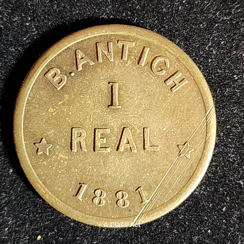 Very Scarce 1881 Carabobo Yagual Venezuela B Antich 1 Real. Train. Our B1299 - Picture 2 of 4