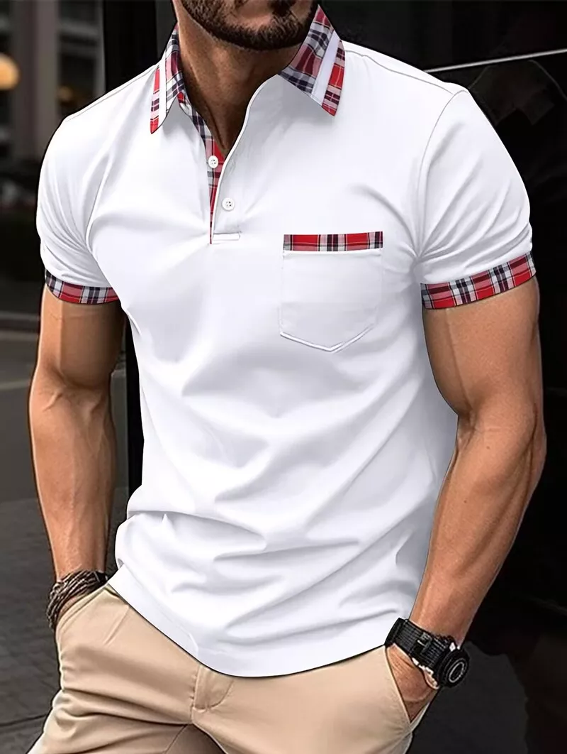Polo t top shirt collar up