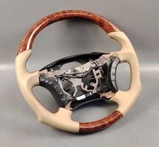 LEXUS GX470 LX470 WOODEN MARBLE HYDROPDIPPED  MULTIMEDIA STEERING WHEEL