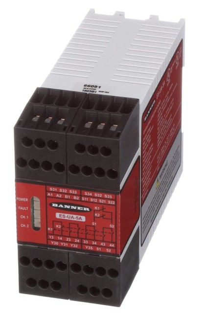 ES-UA-5A, Banner Engineering, Safety Relay Module for E-Stop/Rope Pull