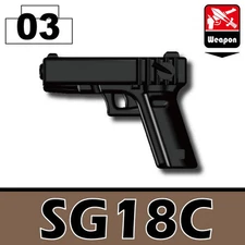 SG18 9mm Pistol Compatible with toy brick minifigures Police Army SWAT