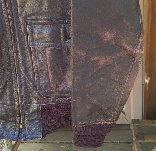 Early Vintage USN Flight Jacket G1 U.S. Navy Coat Schott Cagleco Wills Foster??? - Picture 6 of 12