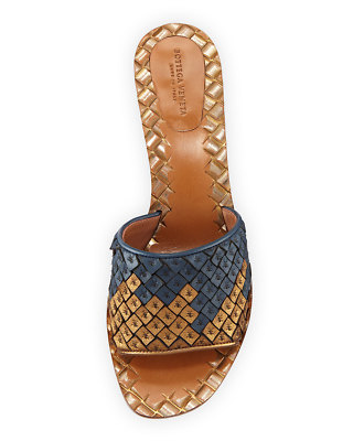 Bottega Veneta Intrecciato Woven Band Slide Sandals Shoes  display picture 3