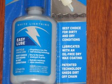 NEW  Lot of 2 White Lightning 2 Oz Bicycle Bike Cycling Chain Lubricant Lube