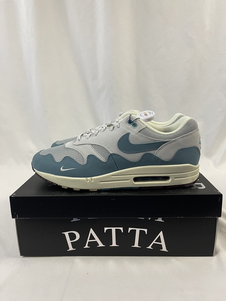 Patta Air Max 1 ブルー/グレー Nike Air Max 1 x Patta AM1 Waves Noise Aqua DH1348-004 Size 14 W