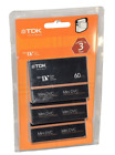 Tdk Mini Dv 60 Min Dvc Blank Digital Video Cassette Tapes - 3x Cassettes