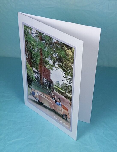 BOND Minicar Mk C - GREETING CARD - Classic Car Memorabilia - Blank inside - Picture 2 of 3