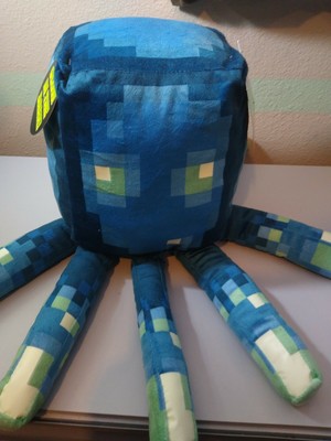 New Minecraft Earth Glow Squid 19 Pillow Glow In The Dark Plush Mojang Ebay