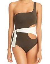 Vince Camuto Wom Standard Shoulder One Piece Swimsuit with Side Wrap 10