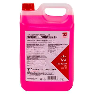 Kühlerfrostschutz Febi G12 -35°C Fertiggemisch 5 Liter Rot für Audi Opel Seat VW