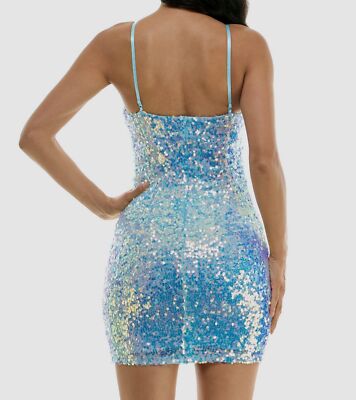 b darlin juniors' v-neck sleeveless bodycon sequin dress Womens Blue Juniors Scoop-Neck Mini Size XS Sequined embellished fabrication Navy blue bridesmaid dresses Color:#13-Cherry ARCHIVE Pattern lace