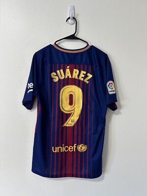 Barcelona Home 2017/18 Suárez #9 (M) | eBay