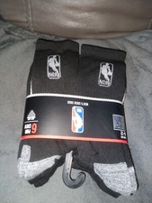 NBA Logoman Men's Basketball Crew Socks 2BLK/GRY 2BLK/NEONYEL 2BLK/Red 6pk 6-12