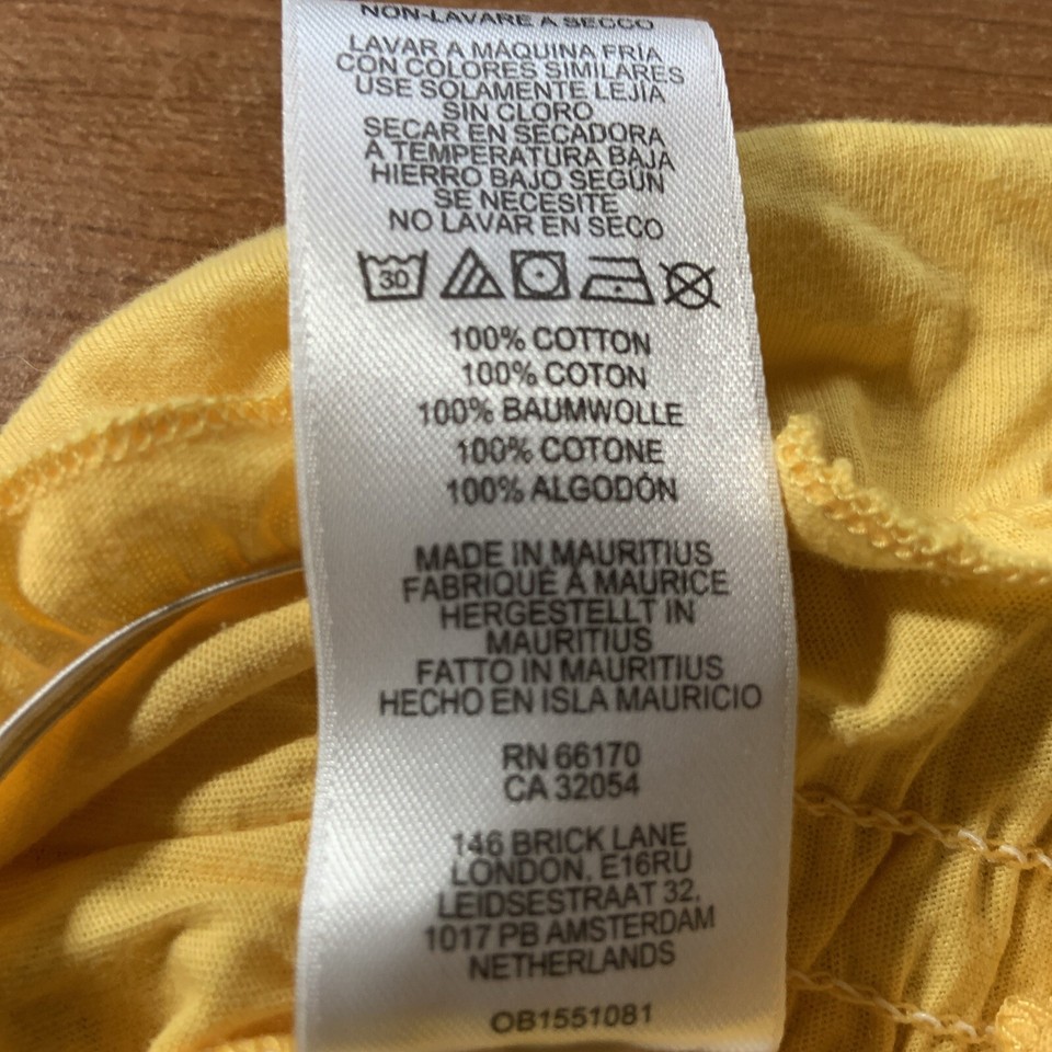 Urban Outfitters Tube Top Womens Stelle Smocked Yellow Crop Strapless