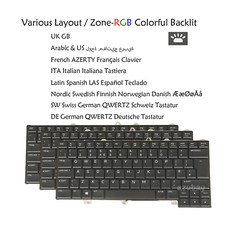 Laptop Keyboard For Dell Alienware 13 R3, 15 R3, 15 R4 Zone-RGB Colorful Backlit