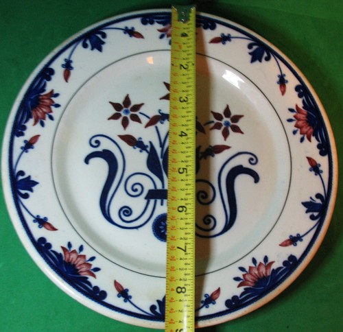 Jackson Vitrified China 2 Restaurantware Dinner Plates Unknown Rare Pattern - Picture 9 of 10