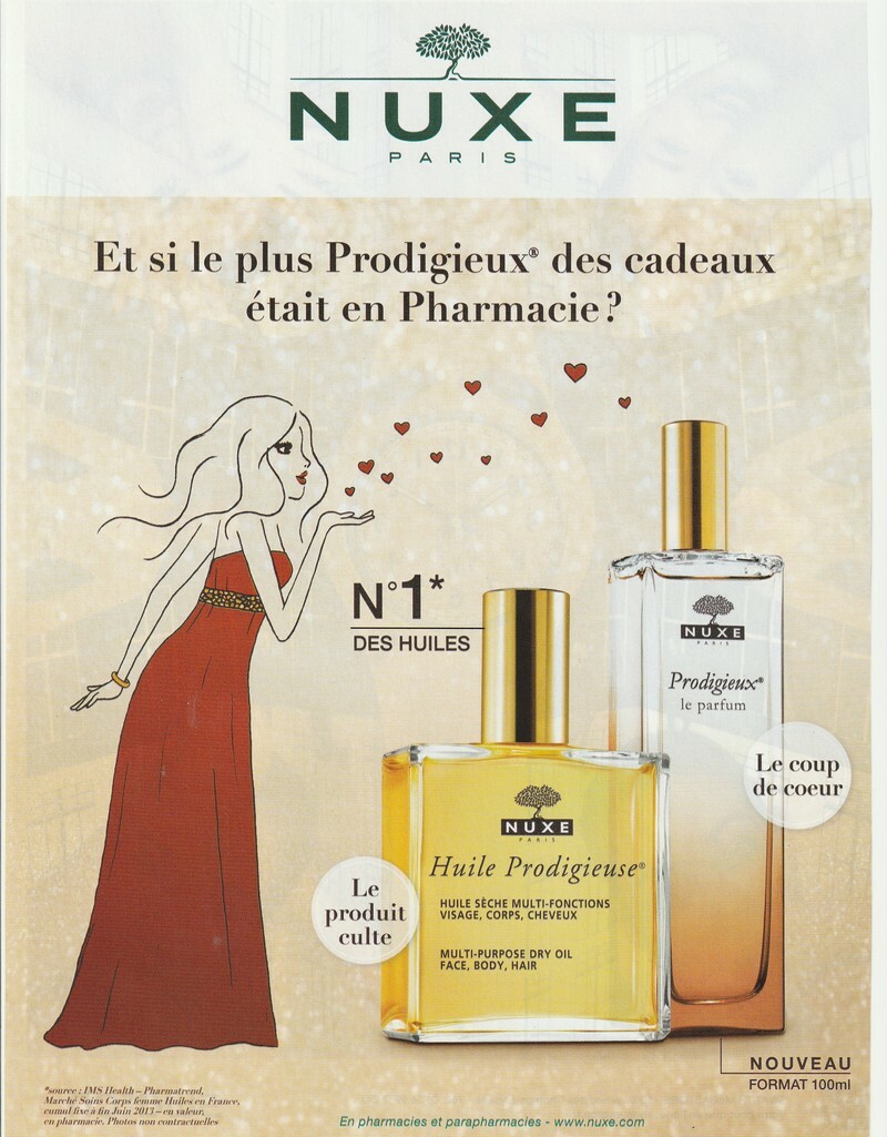 Publicité papier advertising paper Prodigieux de Nuxe