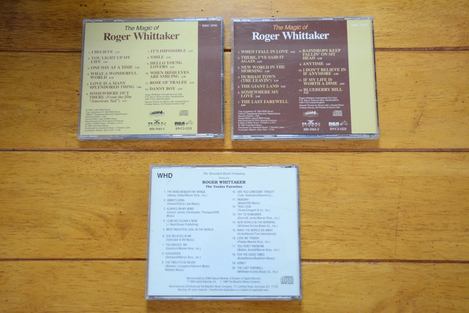 THE MAGIC OF ROGER WHITTAKER & THE TENDER FAVORITES CD LOT [234] Foto 2 de 4