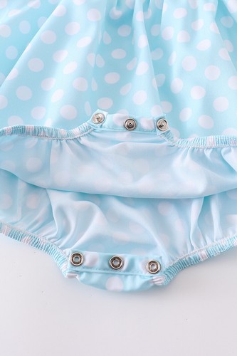 Boutique Baby Girls Princess Ariel Little Mermaid Smocked Embroidered Romper - Picture 4 of 6