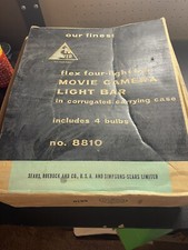 Vintage Tower Sears Folding 4-Light Movie Camera Light Bar w/4 Lamps B5 