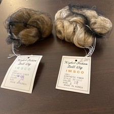 2 Imsco Blonde And Brown 4 Doll Wigs Vintage NOS