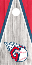 Cornhole Board Wraps Decals Vinyl Stickers Set of 2 - Cleveland Guardians