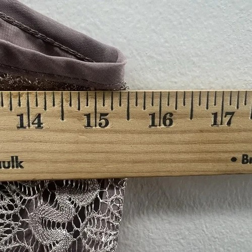 ISSI Crochet Tank Top Cream Boho Hippy Embroidery Lace Size Small Sheer - Picture 5 of 5