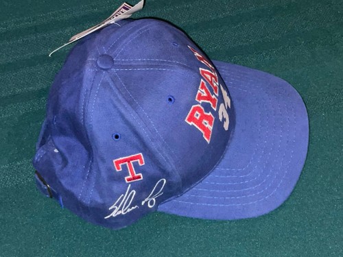 Vintage Nolan Ryan Texas Rangers American Needle MLB Adjustable Hat Blue HOF 99 - Picture 3 of 6