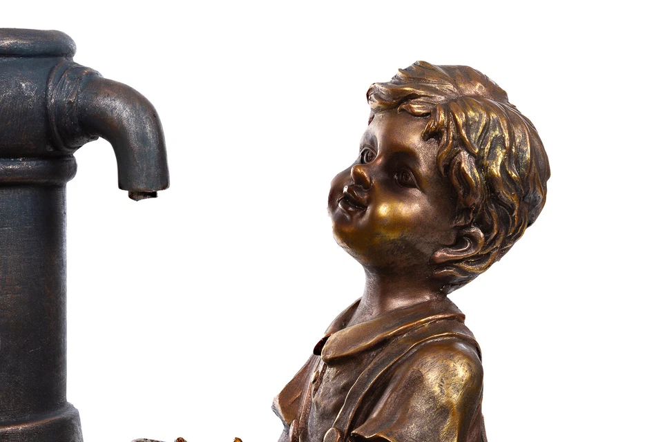 Zimmerbrunnen mit LED Leuchten, 74cm Springbrunnen Krüge Brunnen 16 Kinder - Bild 2 von 4