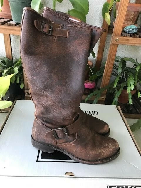 Frye Veronica Slouch Boot Extended Calf Size 7.5 Brown