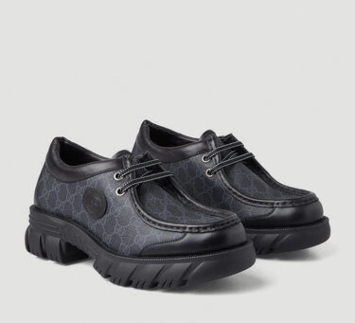 GUCCI Homme Noir Maxi GG Supreme 674367 Taille UK 8,5, US