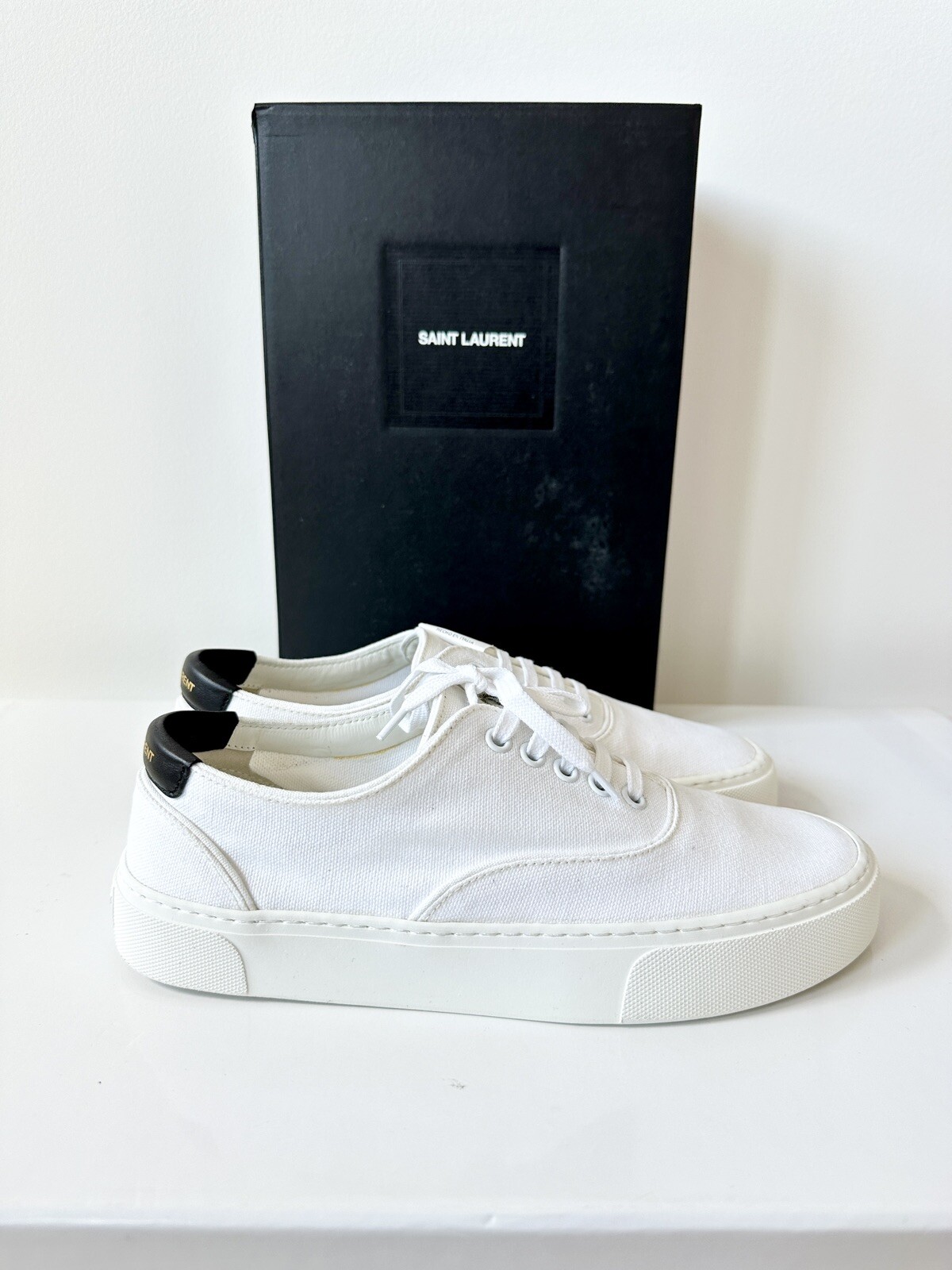 Sneakers basse Saint Laurent Venezia bianche taglia 39 5 NUOVE prezzo al dettaglio $599