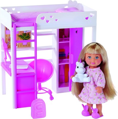Simba Toys Evi Love Bedroom, Doll Bedding, 3 ...
